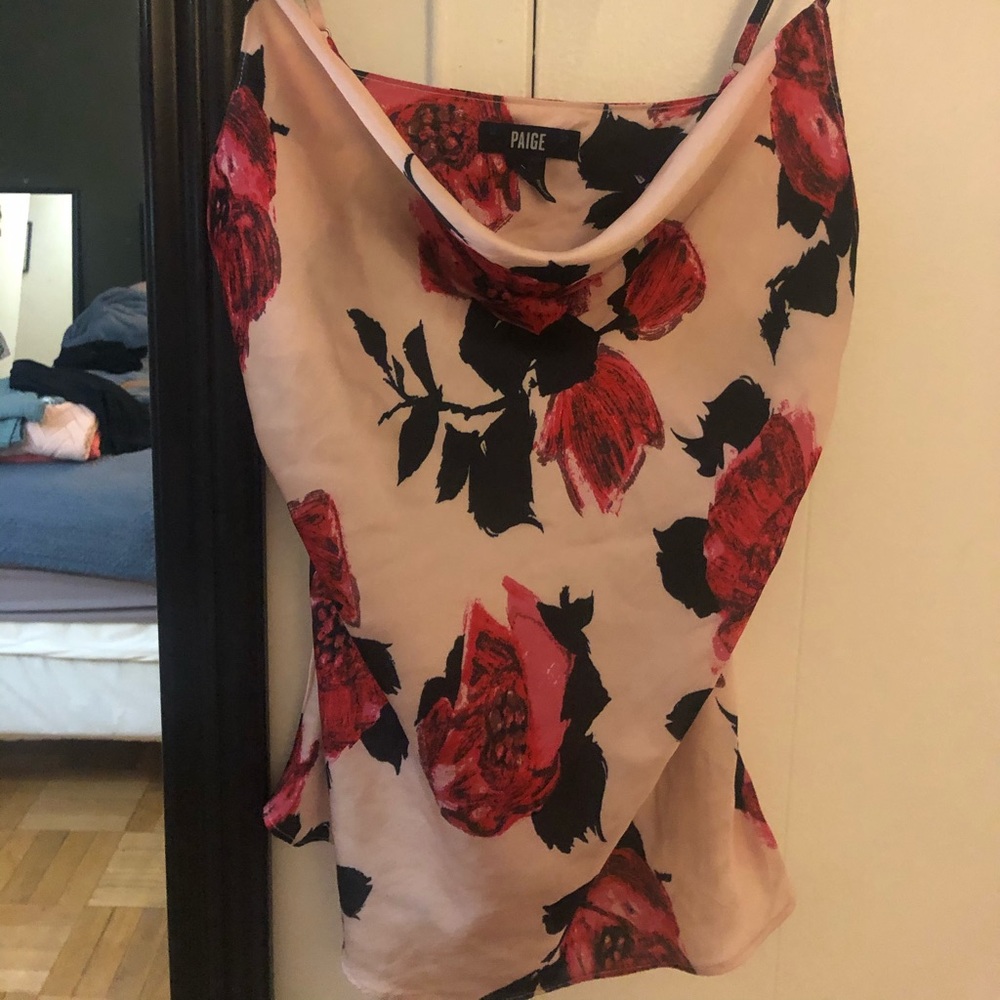 Paige cowl neck spaghetti strap top